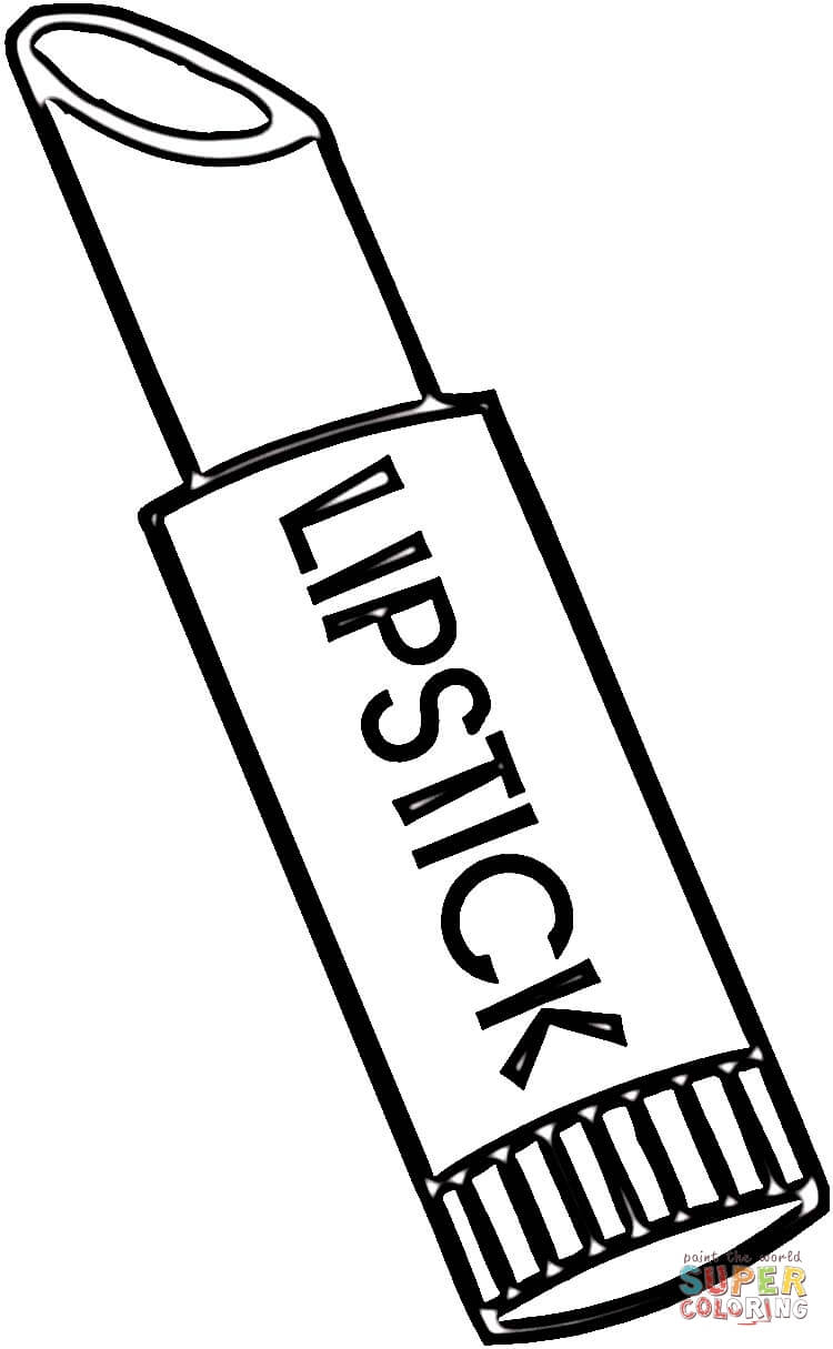 Lipstick coloring page free printable coloring pages