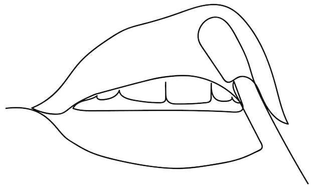 Realistic lips coloring pages vectors illustrations for free download