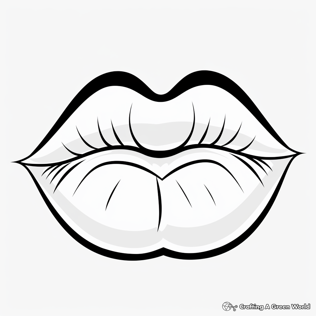 Lips coloring pages