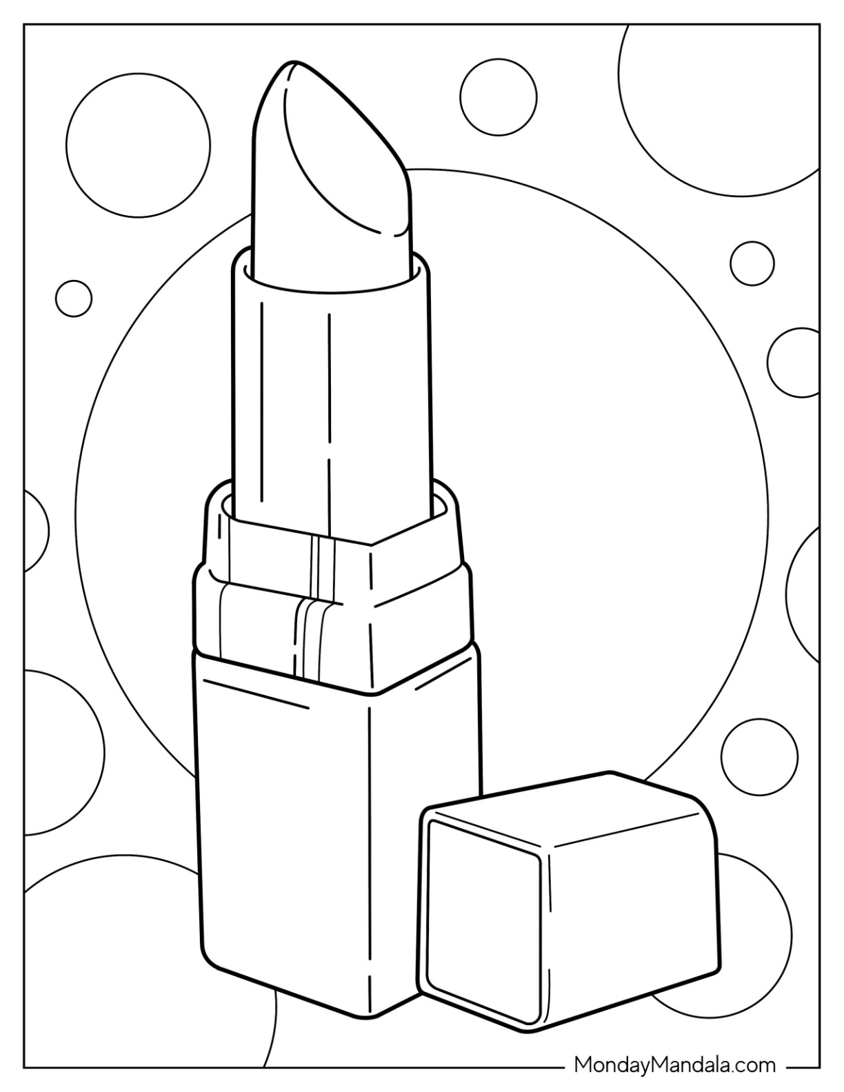 Makeup coloring pages free pdf printables