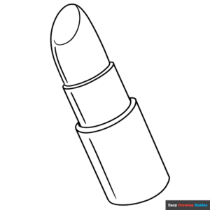 Lipstick coloring page easy drawing guides