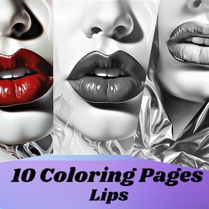 Lips coloring page