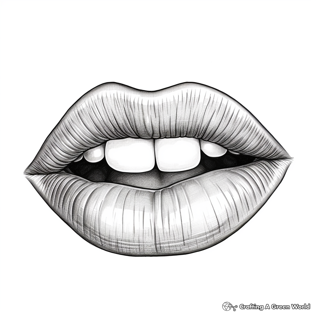 Lips coloring pages