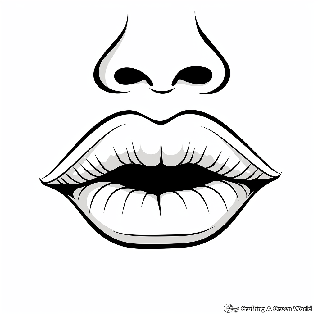 Lips coloring pages