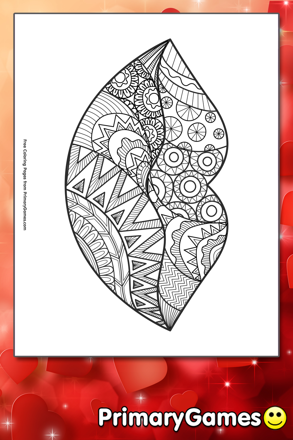 Zentangle lips coloring page â free printable pdf from