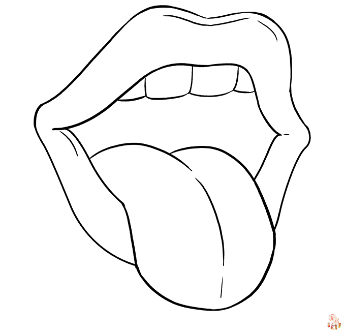 Printable mouth coloring pages free for kids and adults