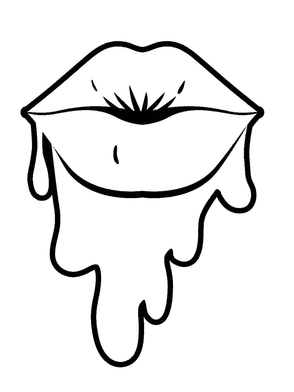 Lips coloring pages