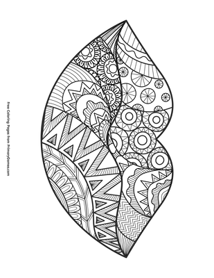 Zentangle lips coloring page â free printable pdf from