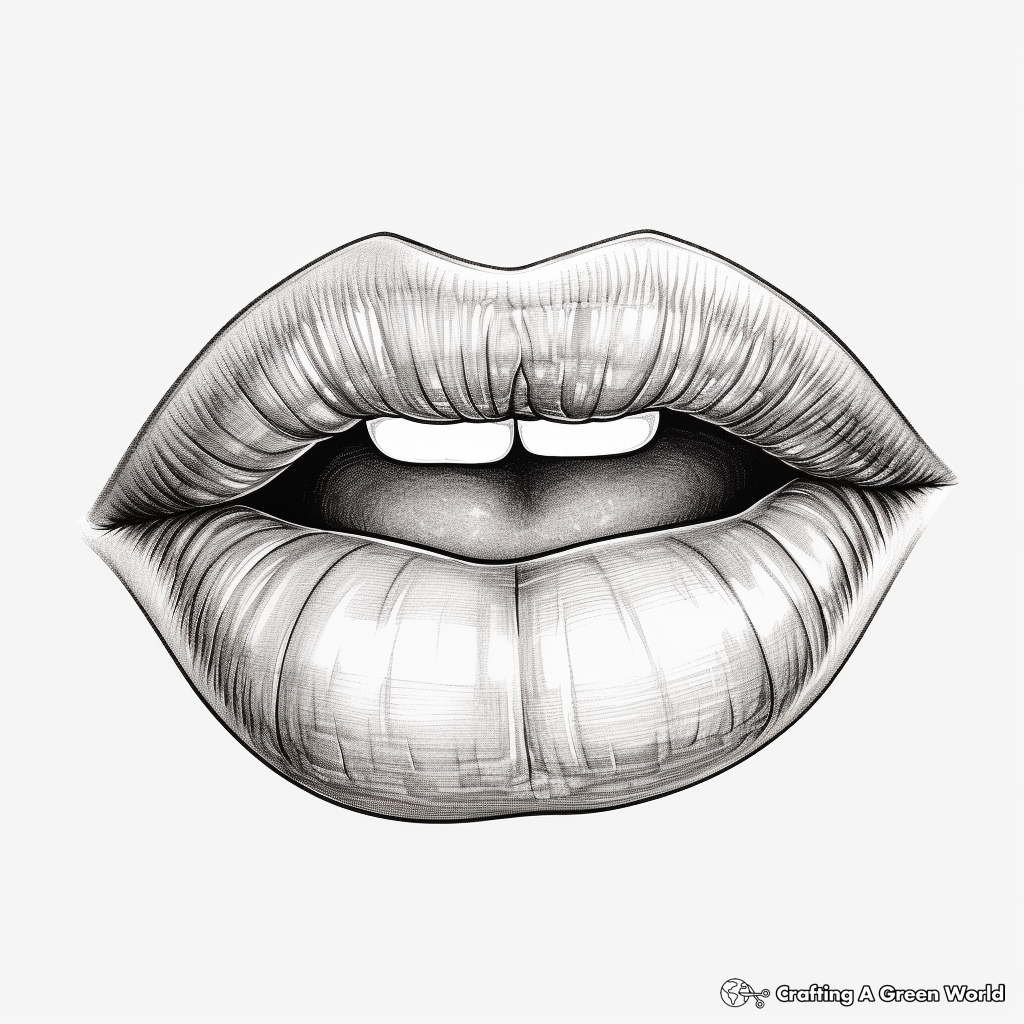 Lips coloring pages