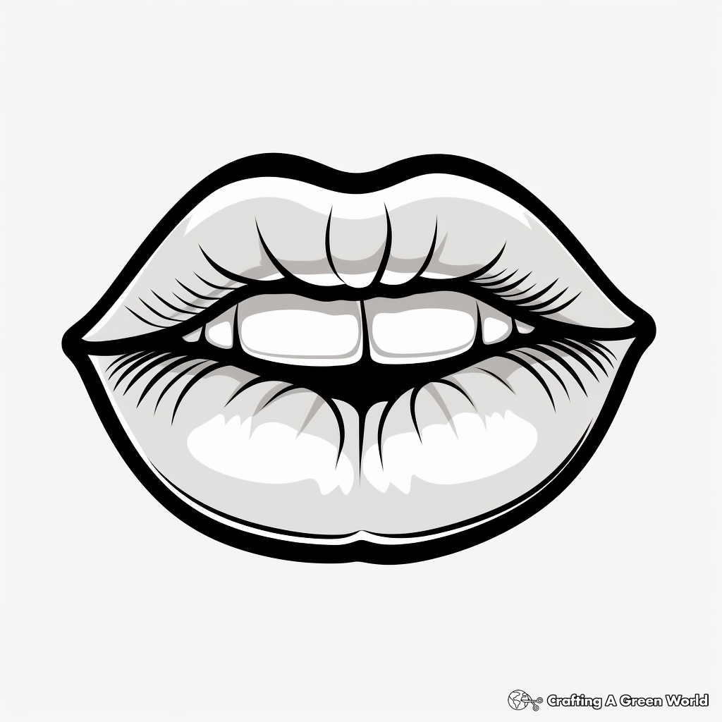 Lips coloring pages