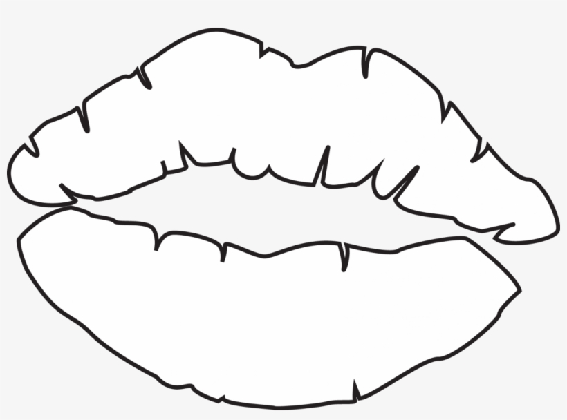 Printable lips template outline