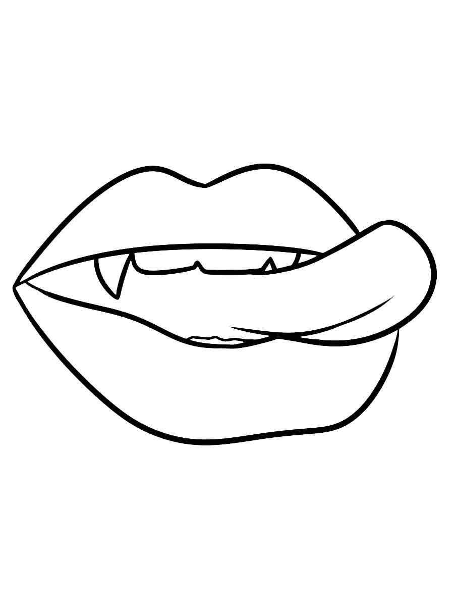 Lips coloring pages