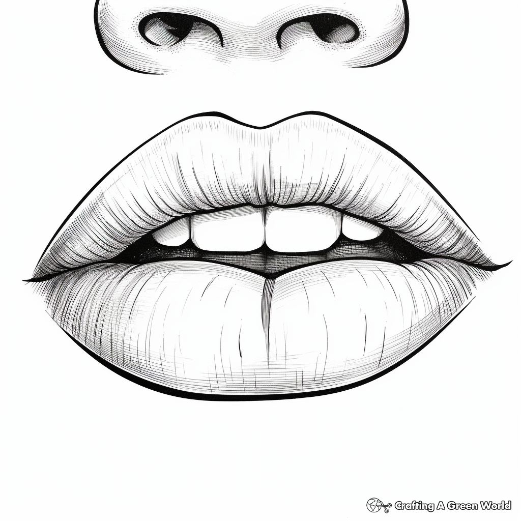 Lips coloring pages