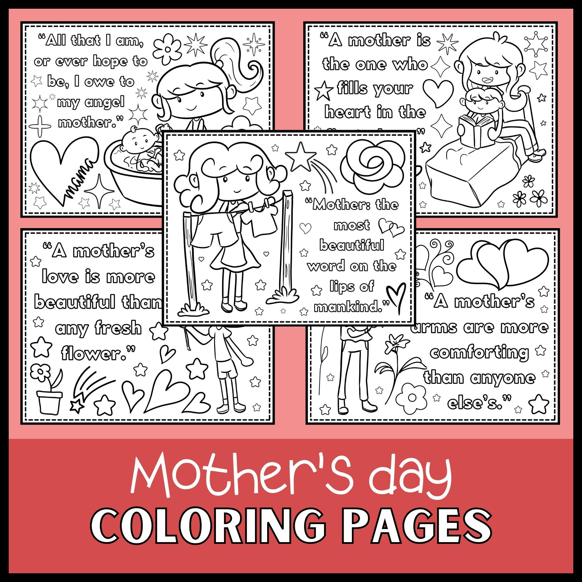 Mothers day coloring pages happy mothers day coloring sheets for kids may morning work made by teachers