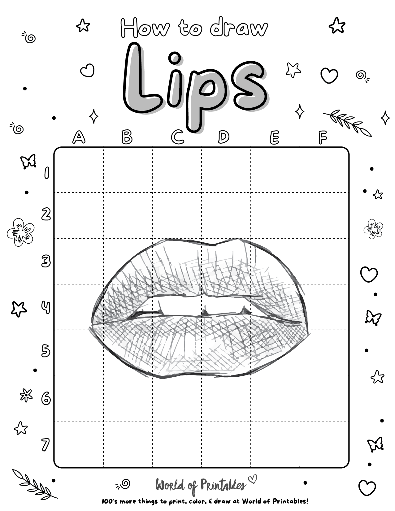 How to draw lips easy step by step drawing activities