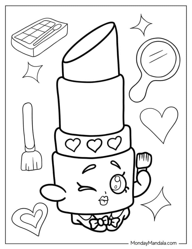 Shopkins coloring pages free pdf printables