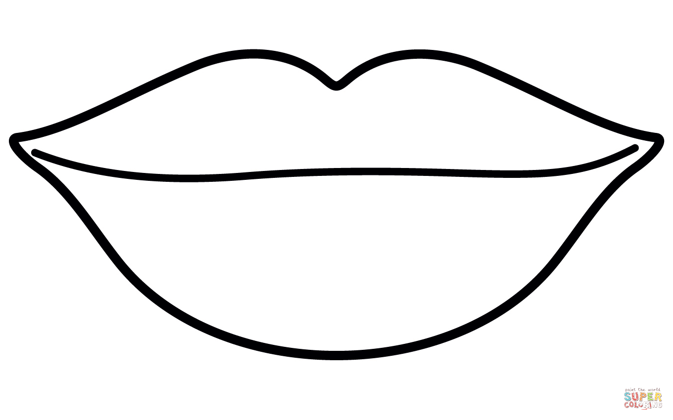 Lips coloring page free printable coloring pages