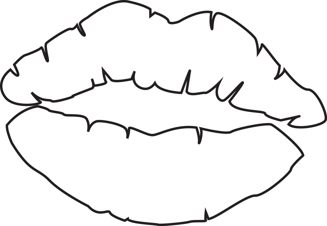 Download printable lips template outline