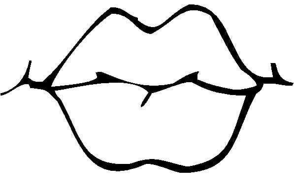 Clip art black and white lips