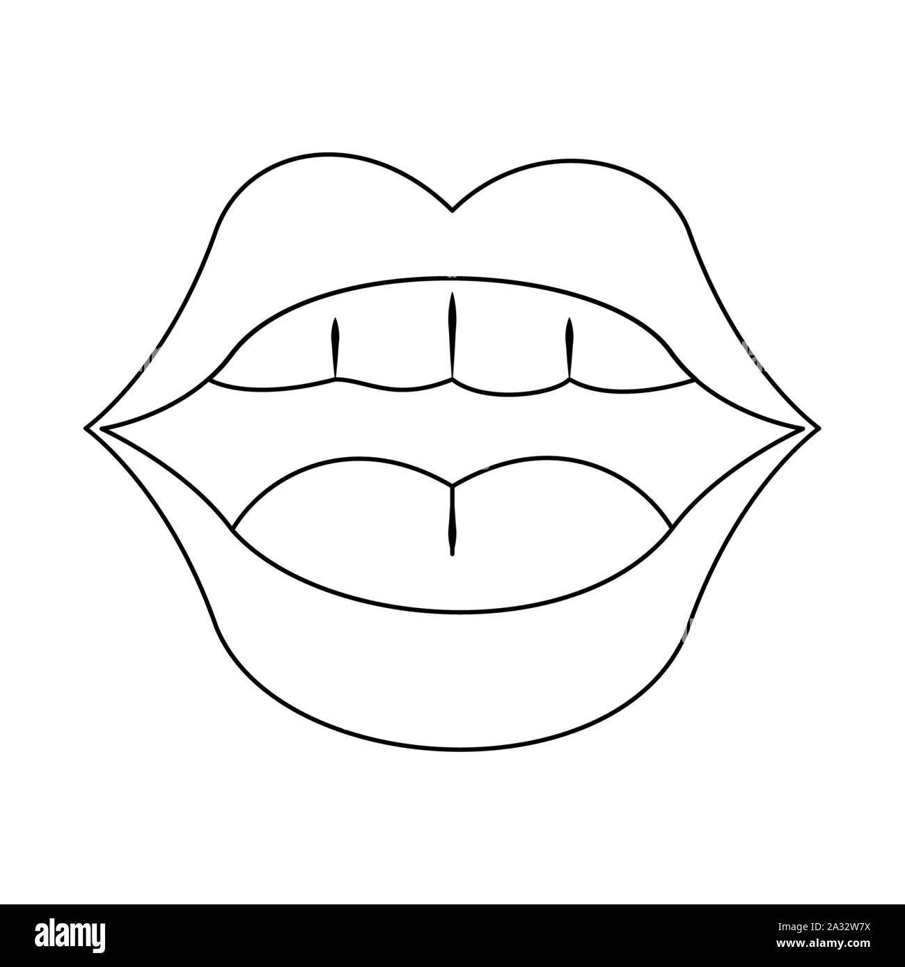 Pop art mouth design stock vector image art