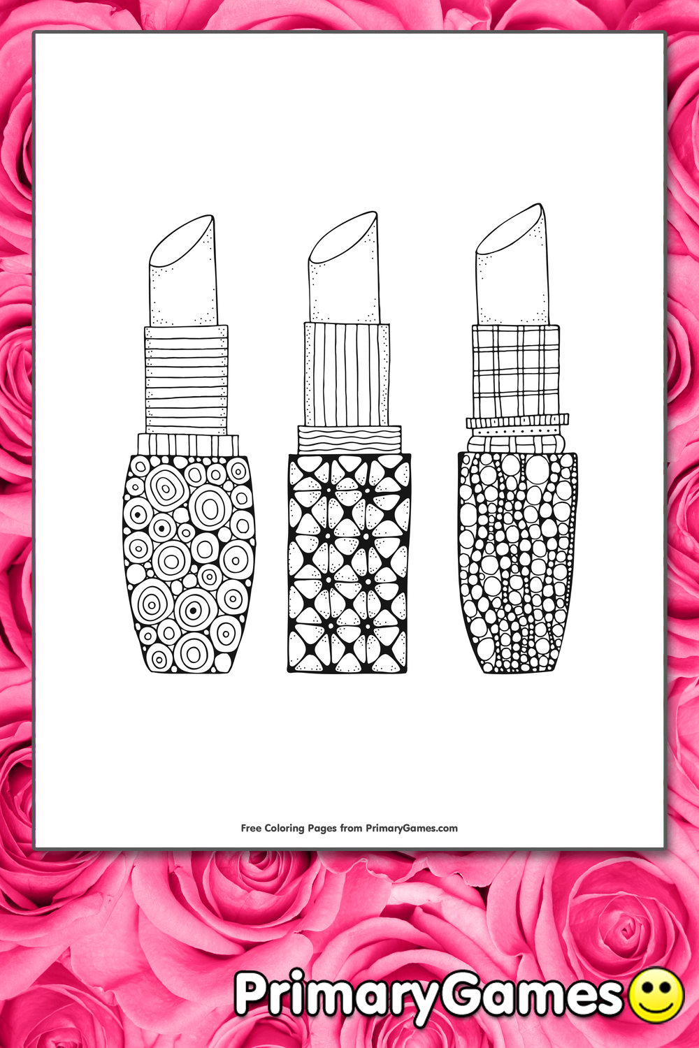 Lipstick coloring page â free printable pdf from