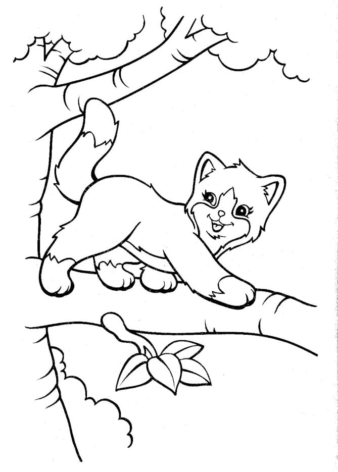 Lisa frank kitty coloring page