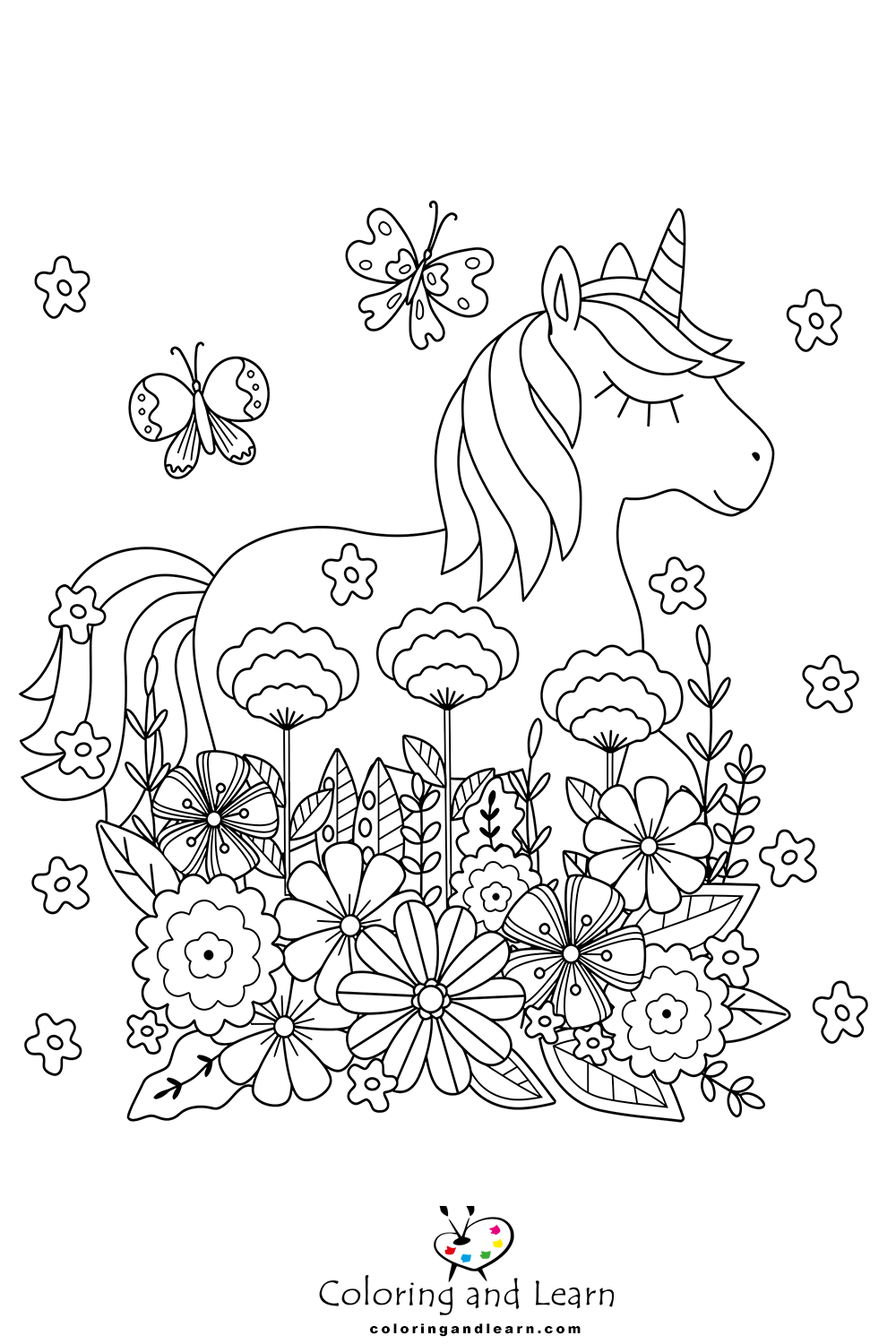 Unicorn coloring pages