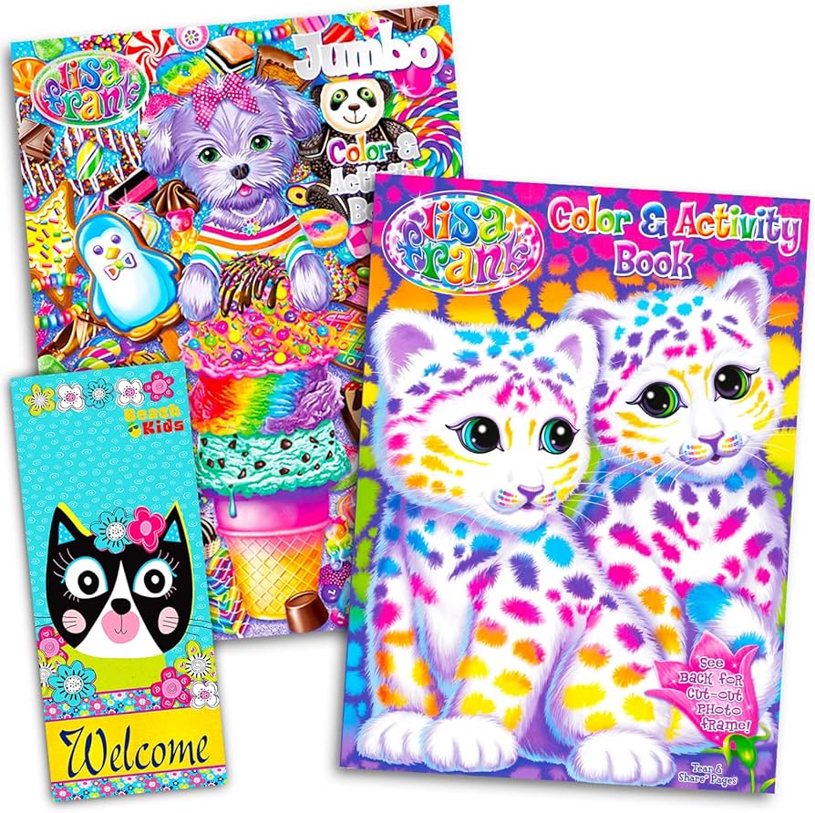 Lisa frank coloring and activity book set books toys games