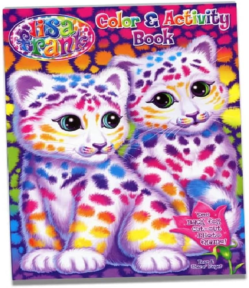 Lisa frank fun coloring and activity book cute cats art cover