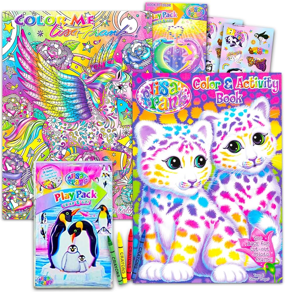 Lisa frank activity book set for kids