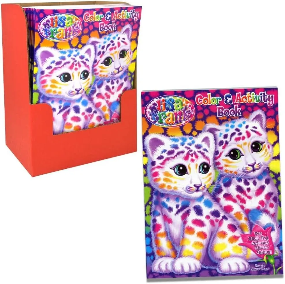 Lisa frank cute cats coloring book pages with cut