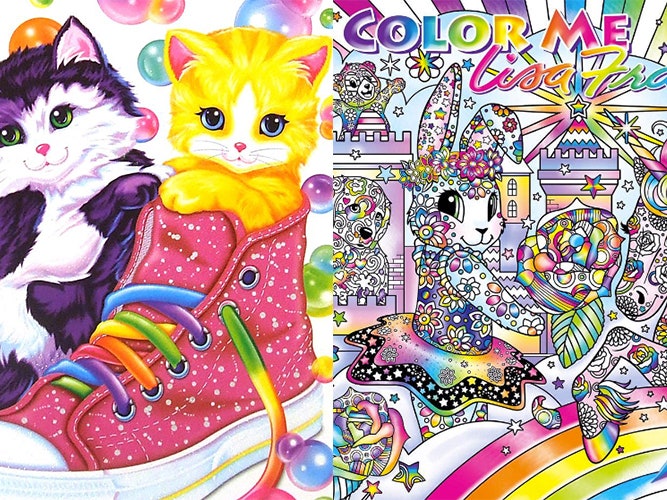 A lisa frank adult coloring book is ing and we are freaking out