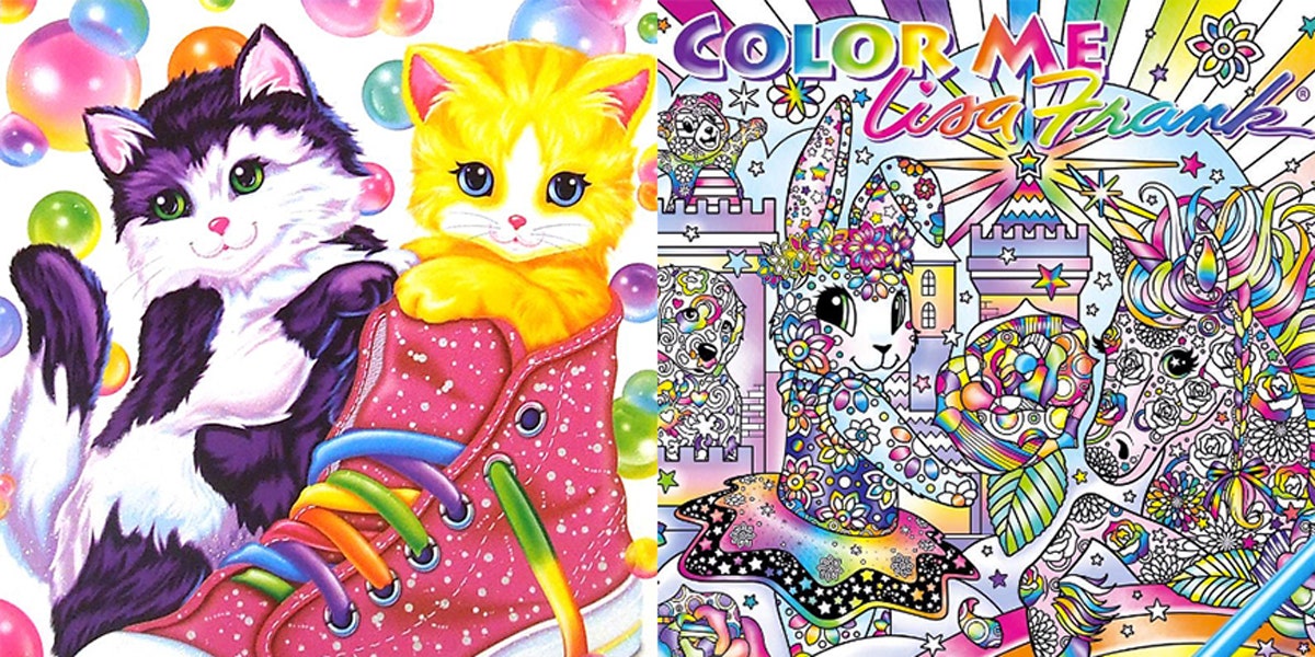 A lisa frank adult coloring book is ing and we are freaking out