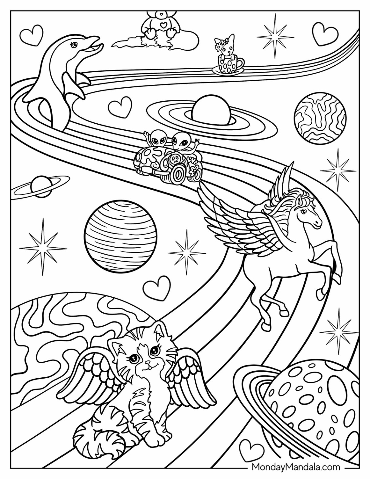 Lisa frank coloring pages free pdf printables