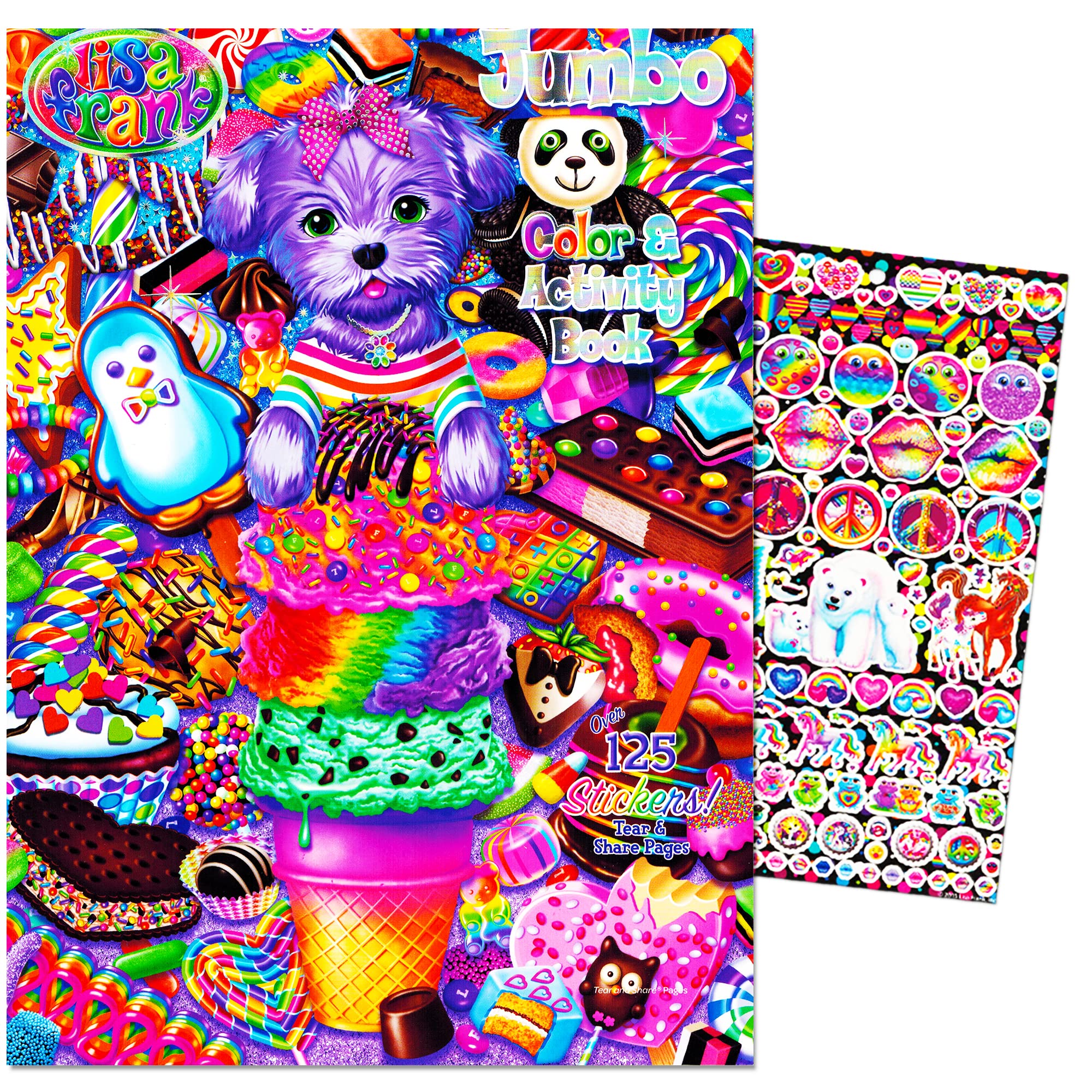 Lisa frank coloring and activity book with over lisa frank stickers toys games