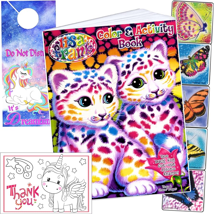 Lisa frank coloring book and stickers activity set