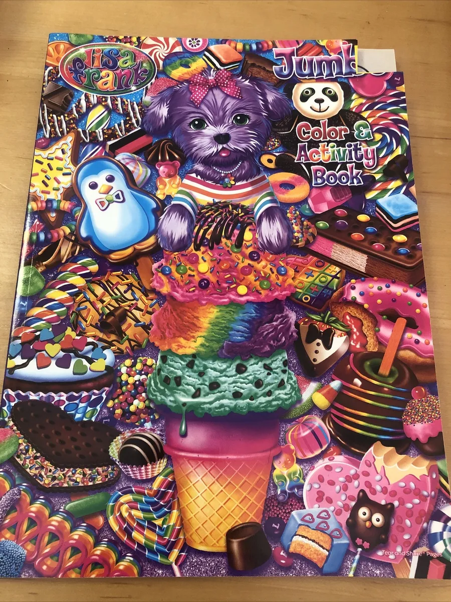 Vintage coloring book lisa frank activity book