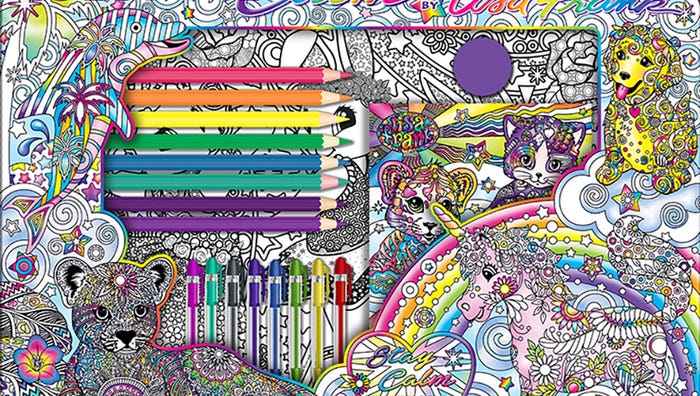 Lisa frank has new adult posters coloring books at dollar general