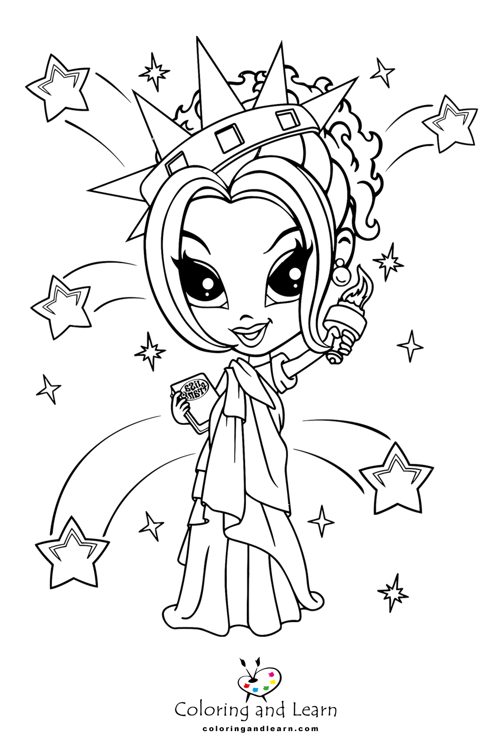 Lisa frank glamor girl coloring pages