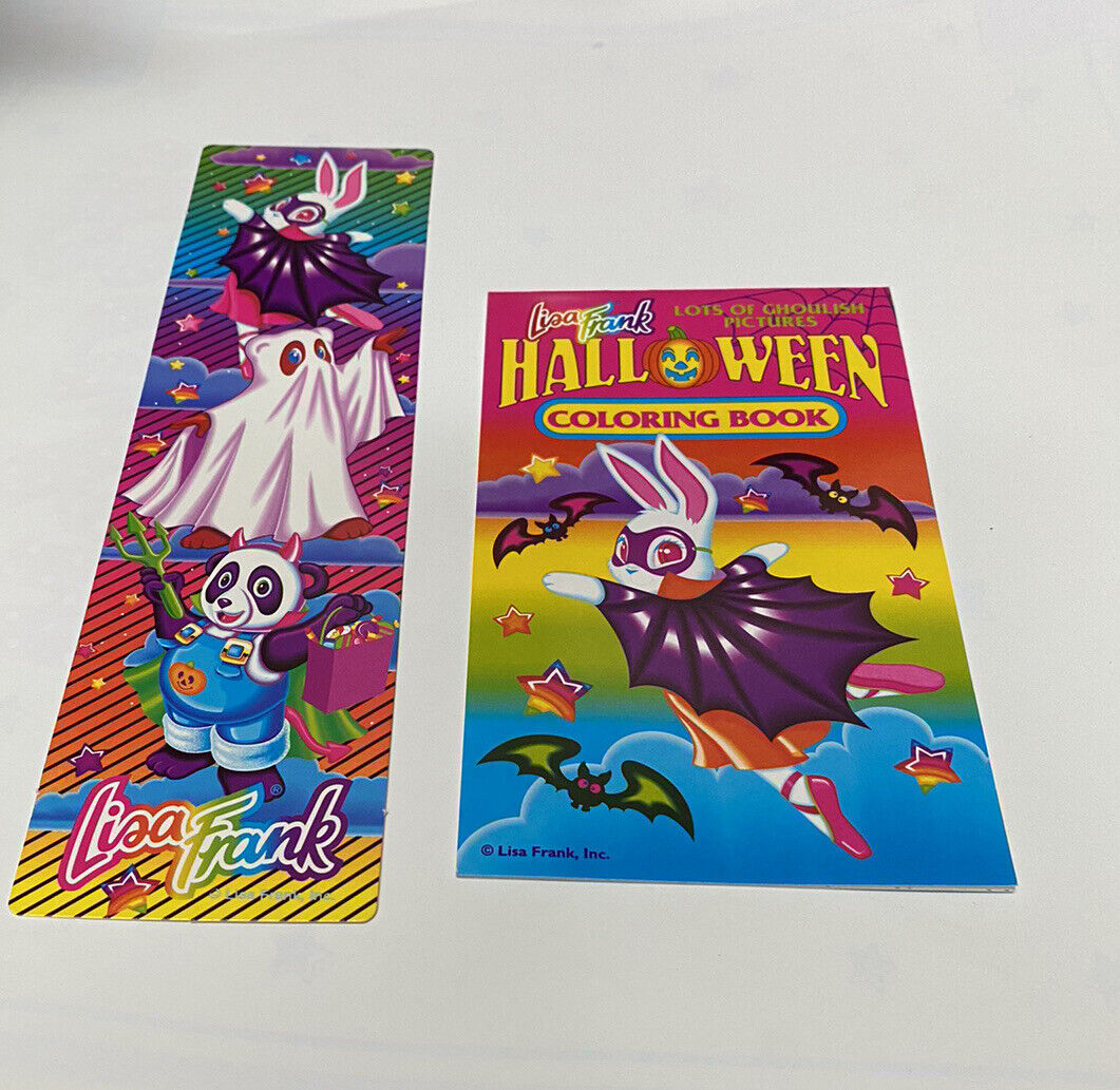 Lisa frank halloween bookmark mini coloring book