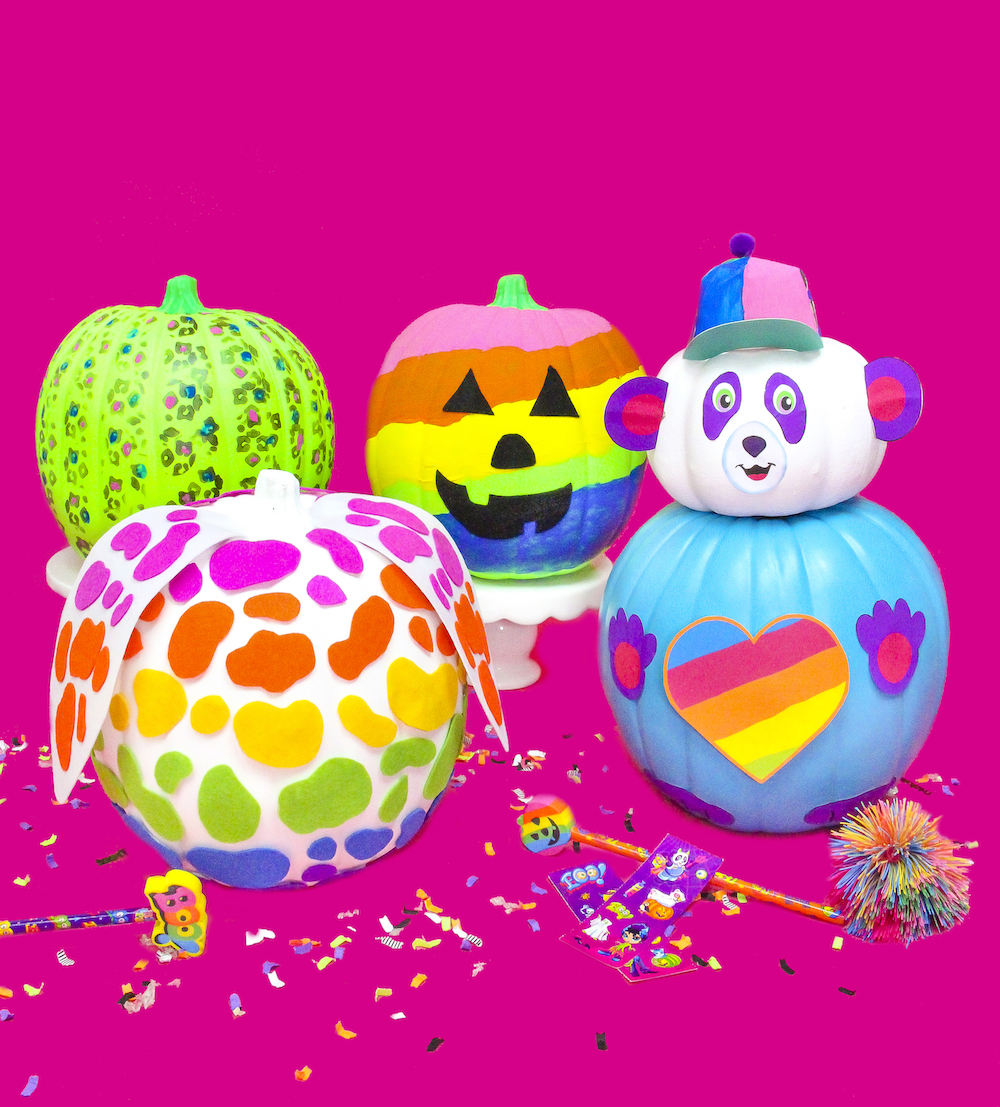 Diy lisa frank inspired halloween pumpkins â brite and bubbly