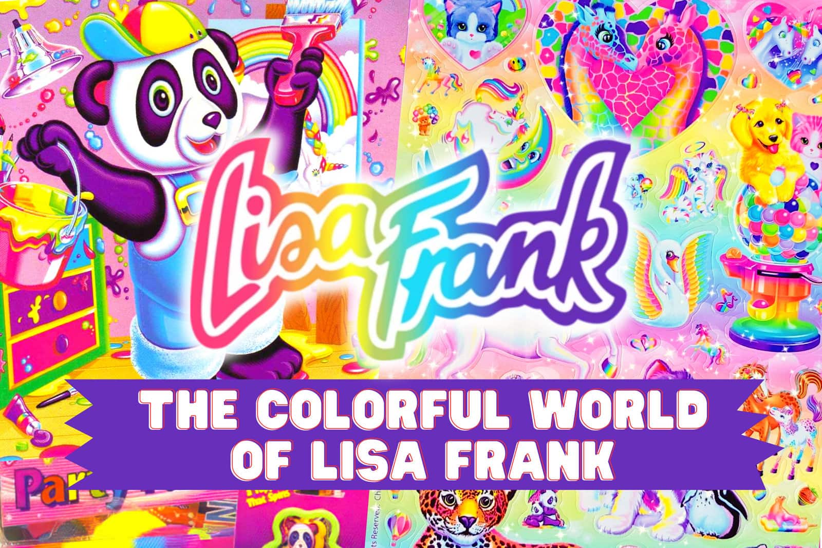 Vintage lisa frank transforming technicolor whimsy into a fun neon reality s s