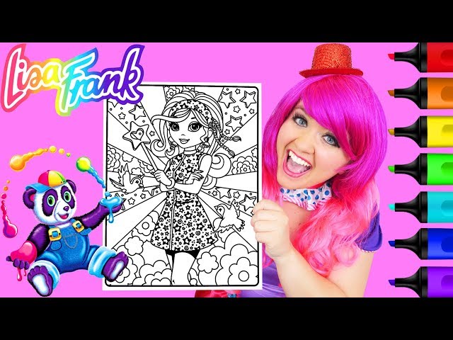 Coloring lisa frank hippie girl rainbow coloring page prisacolor arkers kii the clown