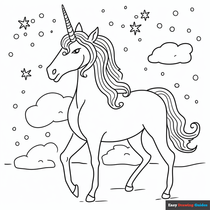 Free printable unicorn coloring pages for kids