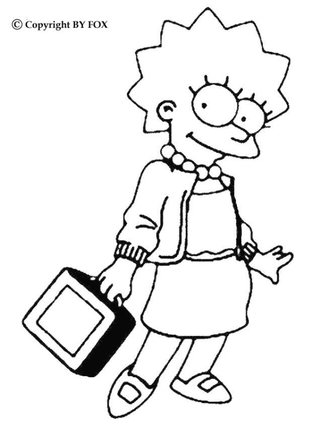 The simpsons coloring pages