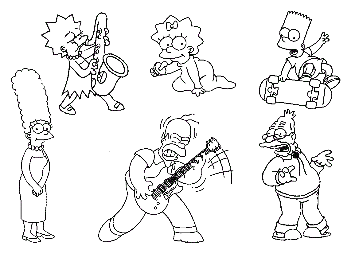 Free printable simpsons coloring pages for kids