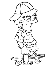 Print lisa simpson coloring page