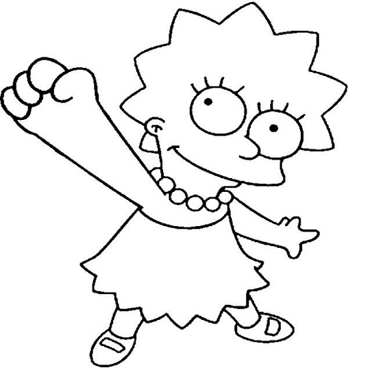 Lisa simpson coloring pages