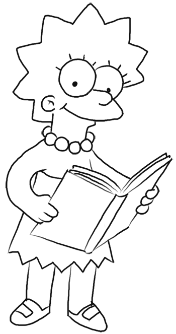 How to draw lisa simpson from the simpsons step by step drawing lesson