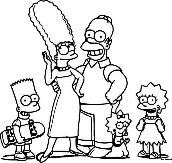 Simpsons coloring pages printable for free download